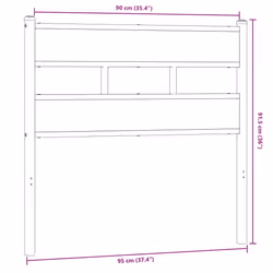 VidaXL 4017081 headboard/footboard Black, Oak - Additional view 6