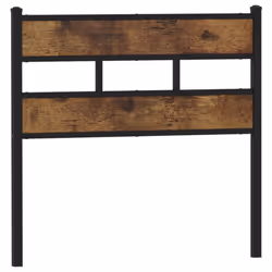 vidaXL Headboard Bed Header Bed Headboard Brown Oak Steel and Engineered Wood - smoked oak, 107 cm