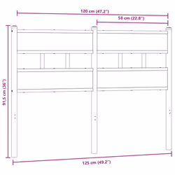 VidaXL 4017084 headboard/footboard Black, Oak - Additional view 6