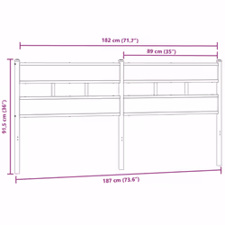 VidaXL 4017089 headboard/footboard Black, Oak - Additional view 6