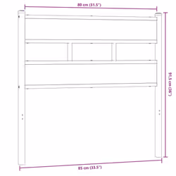 VidaXL 4017129 headboard/footboard Black, Oak - Additional view 5