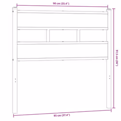 VidaXL 4017130 headboard/footboard Black, Oak - Additional view 6