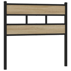 vidaXL Headboard Bed Header Bed Headboard Brown Oak Steel and Engineered Wood - sonoma oak, 100 cm