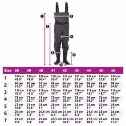 vidaXL Chest Waders with Boots and Belt Waterproof Hunting Fishing Waders - dark green, 45