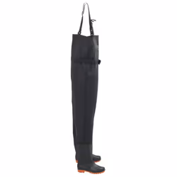 vidaXL Chest Waders with Boots and Belt Waterproof Hunting Fishing Waders - black, 39