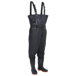 vidaXL Chest Waders with Boots and Belt Waterproof Hunting Fishing Waders - black, 44
