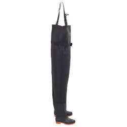 vidaXL Chest Waders with Boots and Belt Waterproof Hunting Fishing Waders - black, 46