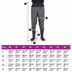 vidaXL Waist Waders with Boots Waterproof Hunting Fishing Wader Chest Wader - dark green, 45 - Additional view 5