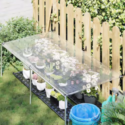 vidaXL Clear Tarpaulin with Eyelets 1x6 m Polyethylene transparent tarpaulin - 1 x 2 m