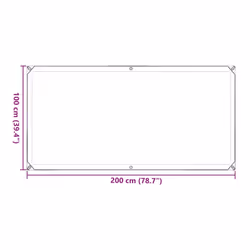 vidaXL Clear Tarpaulin with Eyelets 1x6 m Polyethylene transparent tarpaulin - 1 x 2 m - Additional view 4