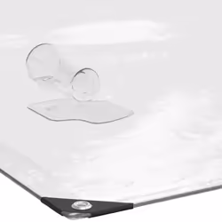 vidaXL Clear Tarpaulin with Eyelets 1x6 m Polyethylene transparent tarpaulin - 1 x 4 m - Additional view 4