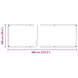 vidaXL Clear Tarpaulin with Eyelets 1x6 m Polyethylene transparent tarpaulin - 1 x 4 m - Additional view 9