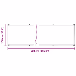 vidaXL Clear Tarpaulin with Eyelets 1x6 m Polyethylene transparent tarpaulin - 1 x 5 m - Additional view 9