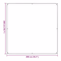 vidaXL Clear Tarpaulin with Eyelets 1x6 m Polyethylene transparent tarpaulin - 2 x 2 m - Additional view 5
