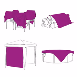 vidaXL Clear Tarpaulin with Eyelets 1x6 m Polyethylene transparent tarpaulin - 2 x 2 m - Additional view 7