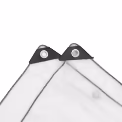 vidaXL Clear Tarpaulin with Eyelets 1x6 m Polyethylene transparent tarpaulin - 2 x 2 m - Additional view 8