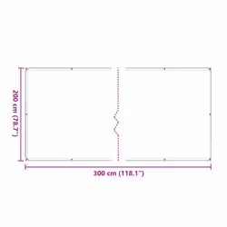 vidaXL Clear Tarpaulin with Eyelets 1x6 m Polyethylene transparent tarpaulin - 2 x 3 m - Additional view 4