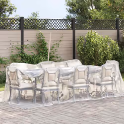 vidaXL Clear Tarpaulin with Eyelets 1x6 m Polyethylene transparent tarpaulin - 2 x 5 m - Additional view 4