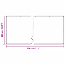vidaXL Clear Tarpaulin with Eyelets 1x6 m Polyethylene transparent tarpaulin - 2 x 8 m