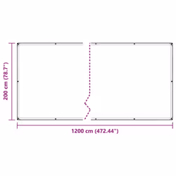 vidaXL Clear Tarpaulin with Eyelets 1x6 m Polyethylene transparent tarpaulin - 2 x 12 m - Additional view 4