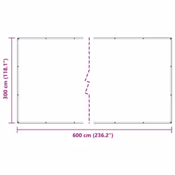 vidaXL Clear Tarpaulin with Eyelets 1x6 m Polyethylene transparent tarpaulin - 3 x 6 m - Additional view 5