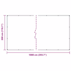 vidaXL Clear Tarpaulin with Eyelets 1x6 m Polyethylene transparent tarpaulin - 3 x 10 m - Additional view 8