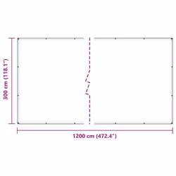 vidaXL Clear Tarpaulin with Eyelets 1x6 m Polyethylene transparent tarpaulin - 3 x 12 m - Additional view 8