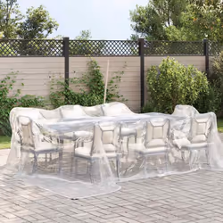 vidaXL Clear Tarpaulin with Eyelets 1x6 m Polyethylene transparent tarpaulin - 4 x 4 m