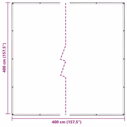 vidaXL Clear Tarpaulin with Eyelets 1x6 m Polyethylene transparent tarpaulin - 4 x 4 m - Additional view 8