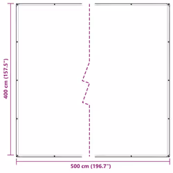 vidaXL Clear Tarpaulin with Eyelets 1x6 m Polyethylene transparent tarpaulin - 4 x 5 m - Additional view 7