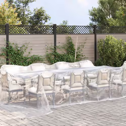 vidaXL Clear Tarpaulin with Eyelets 1x6 m Polyethylene transparent tarpaulin - 4 x 6 m