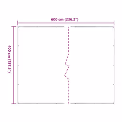 vidaXL Clear Tarpaulin with Eyelets 1x6 m Polyethylene transparent tarpaulin - 4 x 6 m - Additional view 4