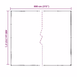 vidaXL Clear Tarpaulin with Eyelets 1x6 m Polyethylene transparent tarpaulin - 4 x 8 m - Additional view 8