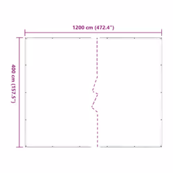 vidaXL Clear Tarpaulin with Eyelets 1x6 m Polyethylene transparent tarpaulin - 4 x 12 m - Additional view 8