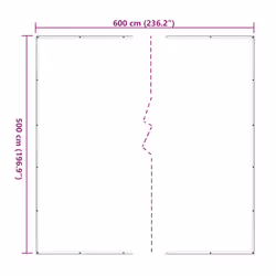 vidaXL Clear Tarpaulin with Eyelets 1x6 m Polyethylene transparent tarpaulin - 5 x 6 m - Additional view 3