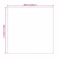vidaXL Clear Tarpaulin with Eyelets 1x6 m Polyethylene transparent tarpaulin - 6 x 6 m - Additional view 5