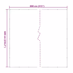 vidaXL Clear Tarpaulin with Eyelets 1x6 m Polyethylene transparent tarpaulin - 6 x 8 m - Additional view 4
