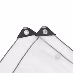vidaXL Clear Tarpaulin with Eyelets 1x6 m Polyethylene transparent tarpaulin - 6 x 10 m