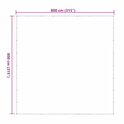 vidaXL Clear Tarpaulin with Eyelets 1x6 m Polyethylene transparent tarpaulin - 8 x 8 m