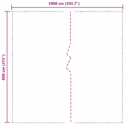 vidaXL Clear Tarpaulin with Eyelets 1x6 m Polyethylene transparent tarpaulin - 8 x 10 m - Additional view 8