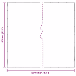 vidaXL Clear Tarpaulin with Eyelets 1x6 m Polyethylene transparent tarpaulin - 8 x 12 m - Additional view 8