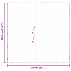 vidaXL Clear Tarpaulin with Eyelets 1x6 m Polyethylene transparent tarpaulin - 10 x 10 m - Additional view 8