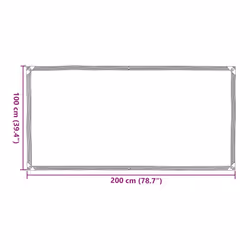 vidaXL Clear Tarpaulin & Eyelets Clear Tarp Waterproof Tarpaulin Polyethylene - 1 x 2 m - Additional view 5