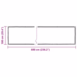 vidaXL Clear Tarpaulin & Eyelets Clear Tarp Waterproof Tarpaulin Polyethylene - 1 x 6 m - Additional view 5