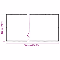 vidaXL Clear Tarpaulin & Eyelets Clear Tarp Waterproof Tarpaulin Polyethylene - 2 x 5 m - Additional view 4