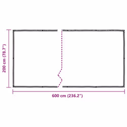 vidaXL Clear Tarpaulin & Eyelets Clear Tarp Waterproof Tarpaulin Polyethylene - 2 x 6 m