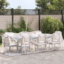 vidaXL Clear Tarpaulin & Eyelets Clear Tarp Waterproof Tarpaulin Polyethylene - 2 x 6 m - Additional view 8