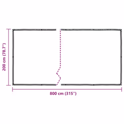 vidaXL Clear Tarpaulin & Eyelets Clear Tarp Waterproof Tarpaulin Polyethylene - 2 x 8 m