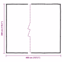 vidaXL Clear Tarpaulin & Eyelets Clear Tarp Waterproof Tarpaulin Polyethylene - 3 x 4 m - Additional view 7