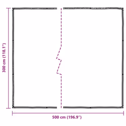 vidaXL Clear Tarpaulin & Eyelets Clear Tarp Waterproof Tarpaulin Polyethylene - 3 x 5 m